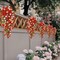 3 Pcs Artificial Hanging Flowers for Outdoors (Red, Pink) 15.74"D x 15.74"W x 29.53"H